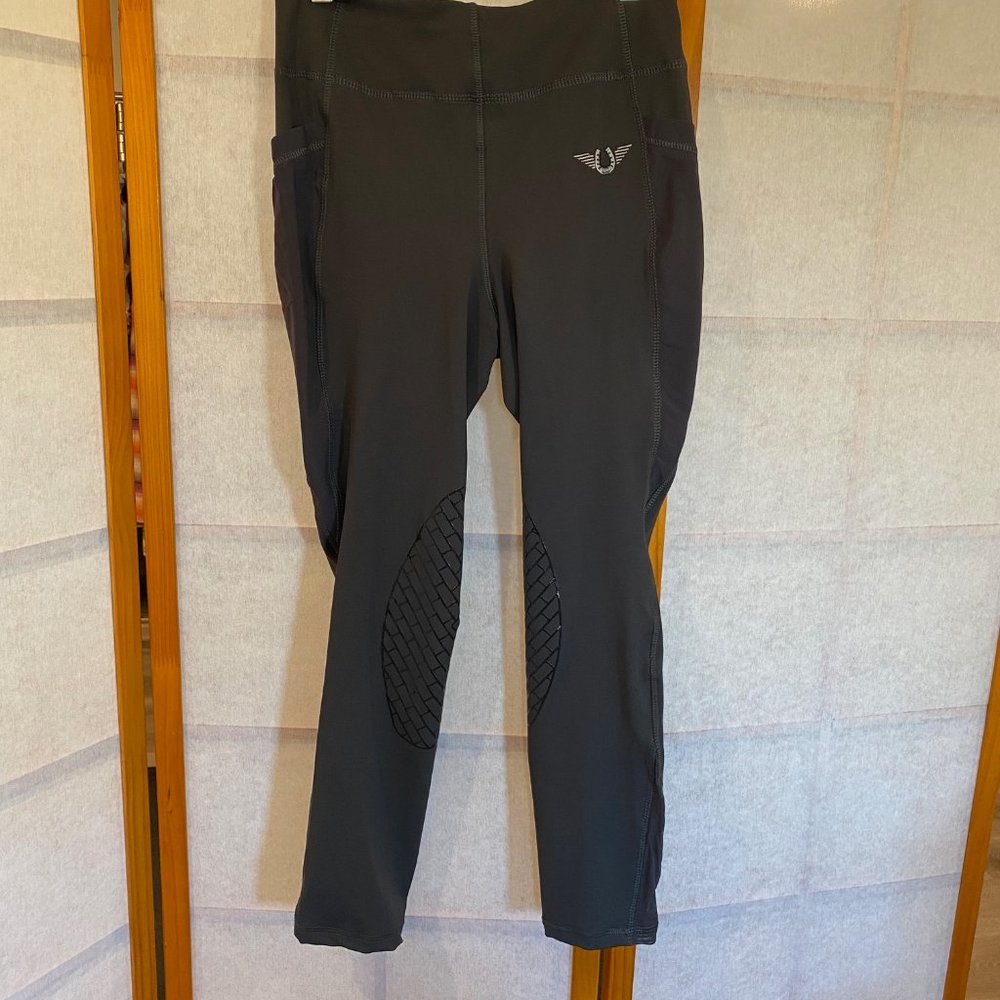 NWOT TuffRider Minerva EquiCool Tights - Size M - Dark Gray